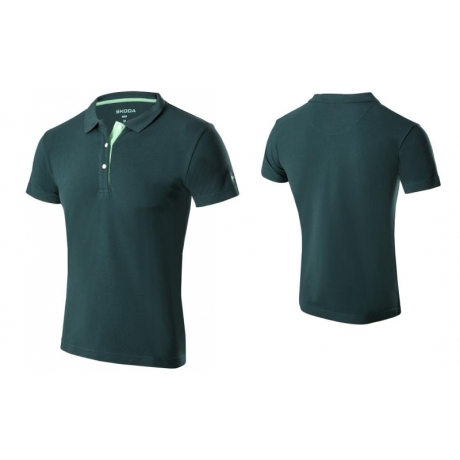 Vīriešu polo krekls smaragda zaļš XL