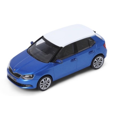 SKODA MODELĪTIS FABIA 1:43 (RACE BLUE WHITE ROOF)